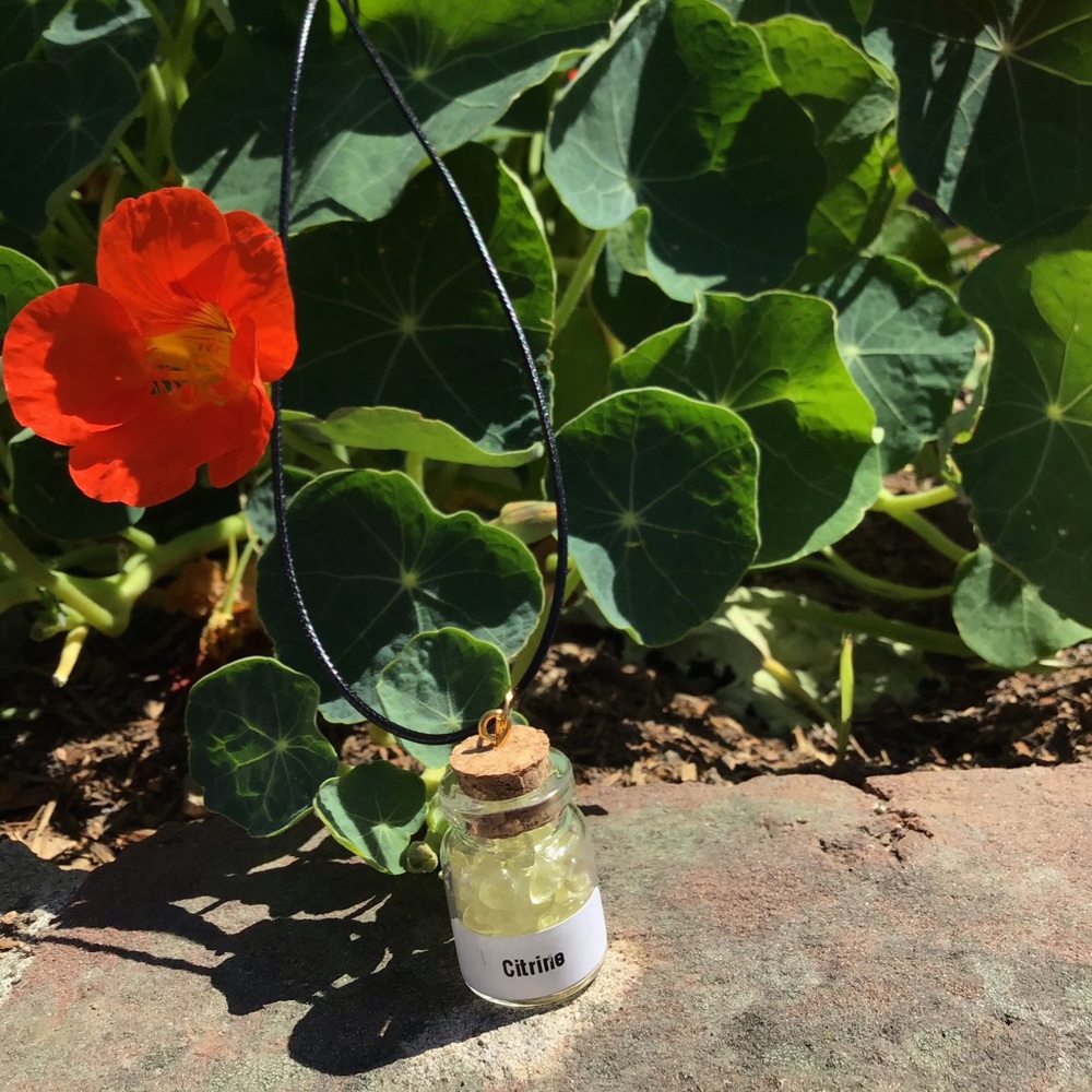 Crystals (Citrine) In A Bottle Mini